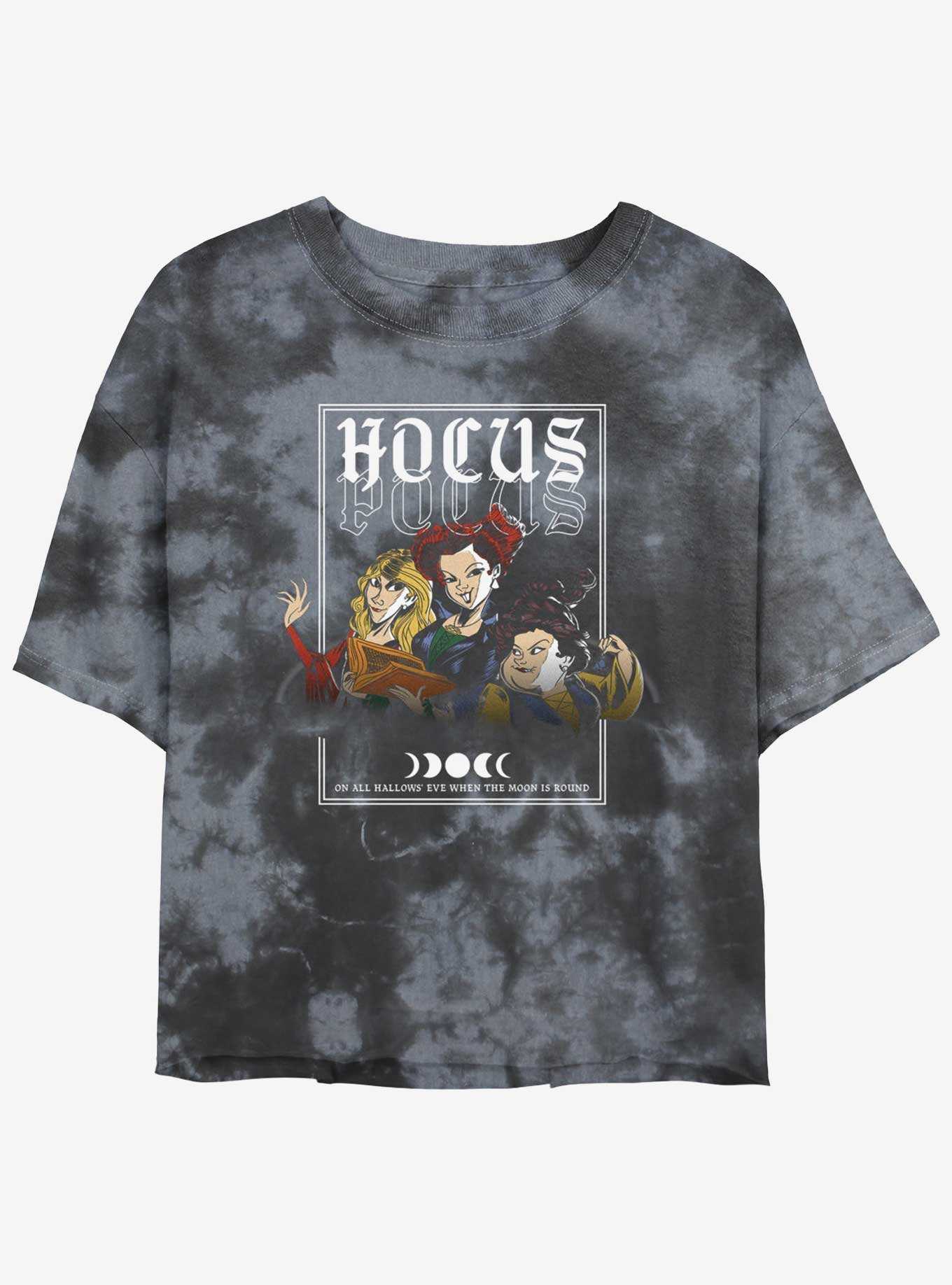 Disney Hocus Pocus The Sanderson Sisters Tie-Dye Womens Crop T-Shirt, , hi-res