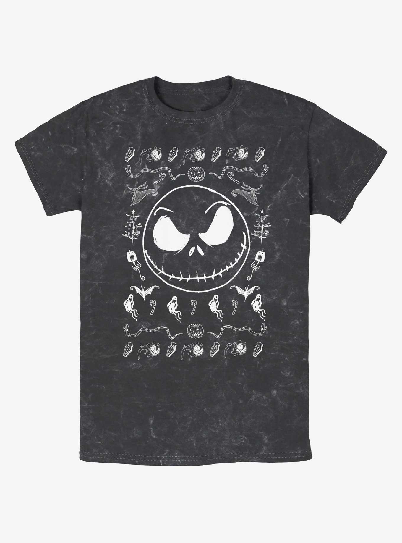 Disney The Nightmare Before Christmas Jack Spooky Icons Mineral Wash T-Shirt, , hi-res