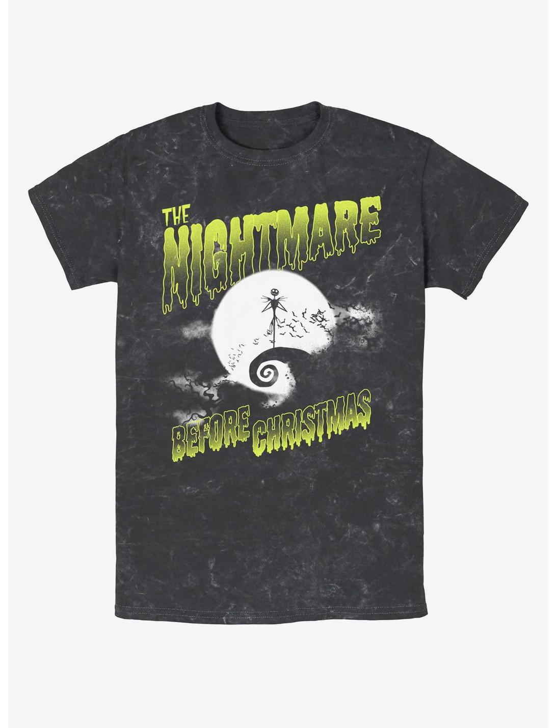 Disney The Nightmare Before Christmas Moonlit Jack Skellington Mineral Wash T-Shirt, BLACK, hi-res