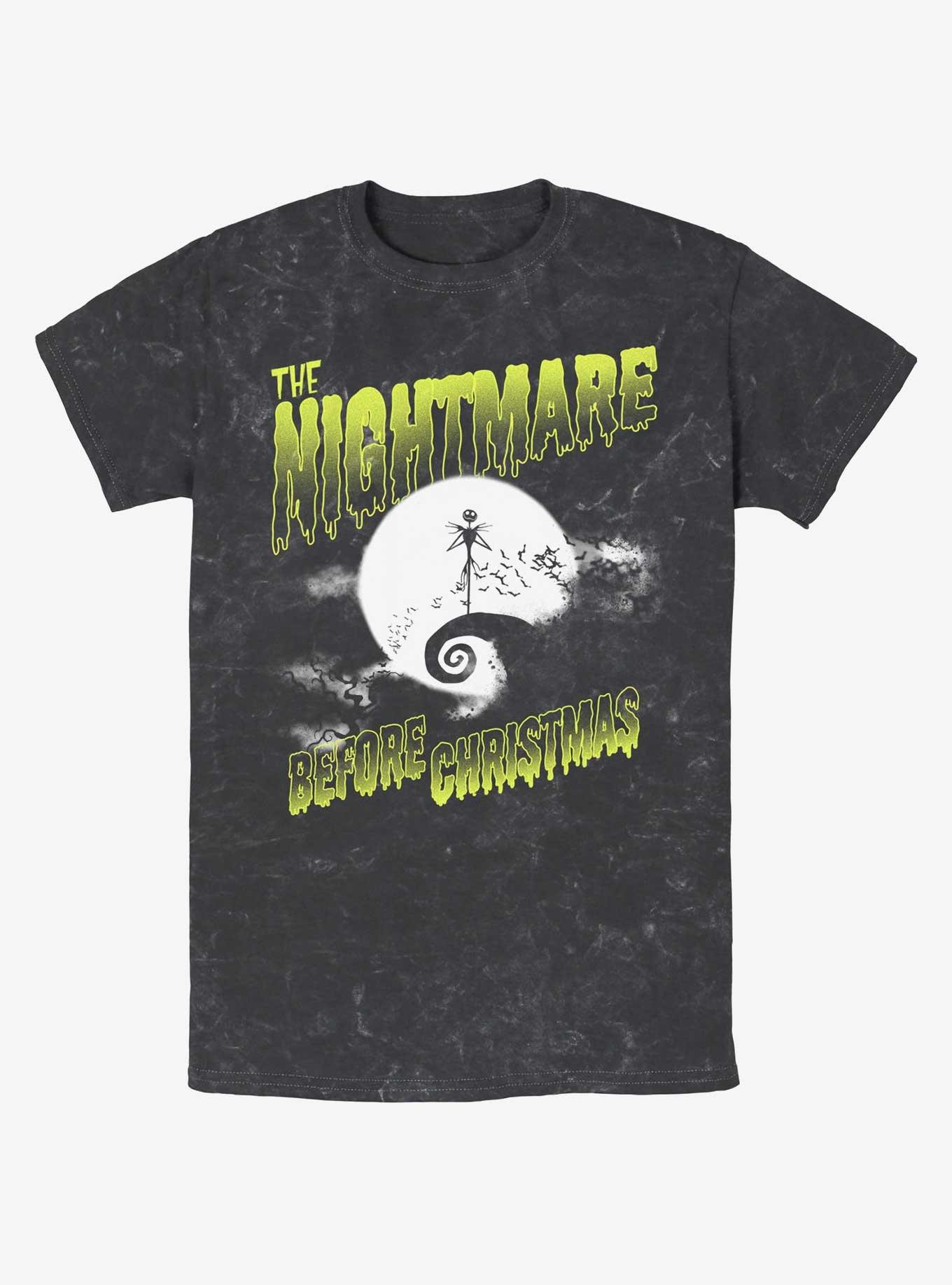 Disney The Nightmare Before Christmas Moonlit Jack Skellington Mineral Wash T-Shirt, BLACK, hi-res