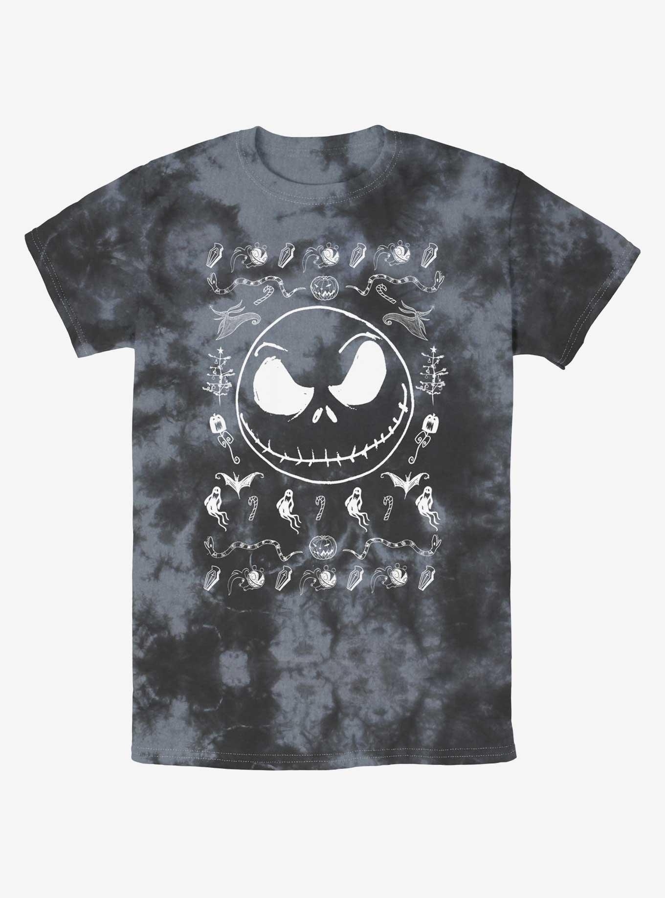 Disney The Nightmare Before Christmas Jack Spooky Icons Tie-Dye T-Shirt, BLKCHAR, hi-res