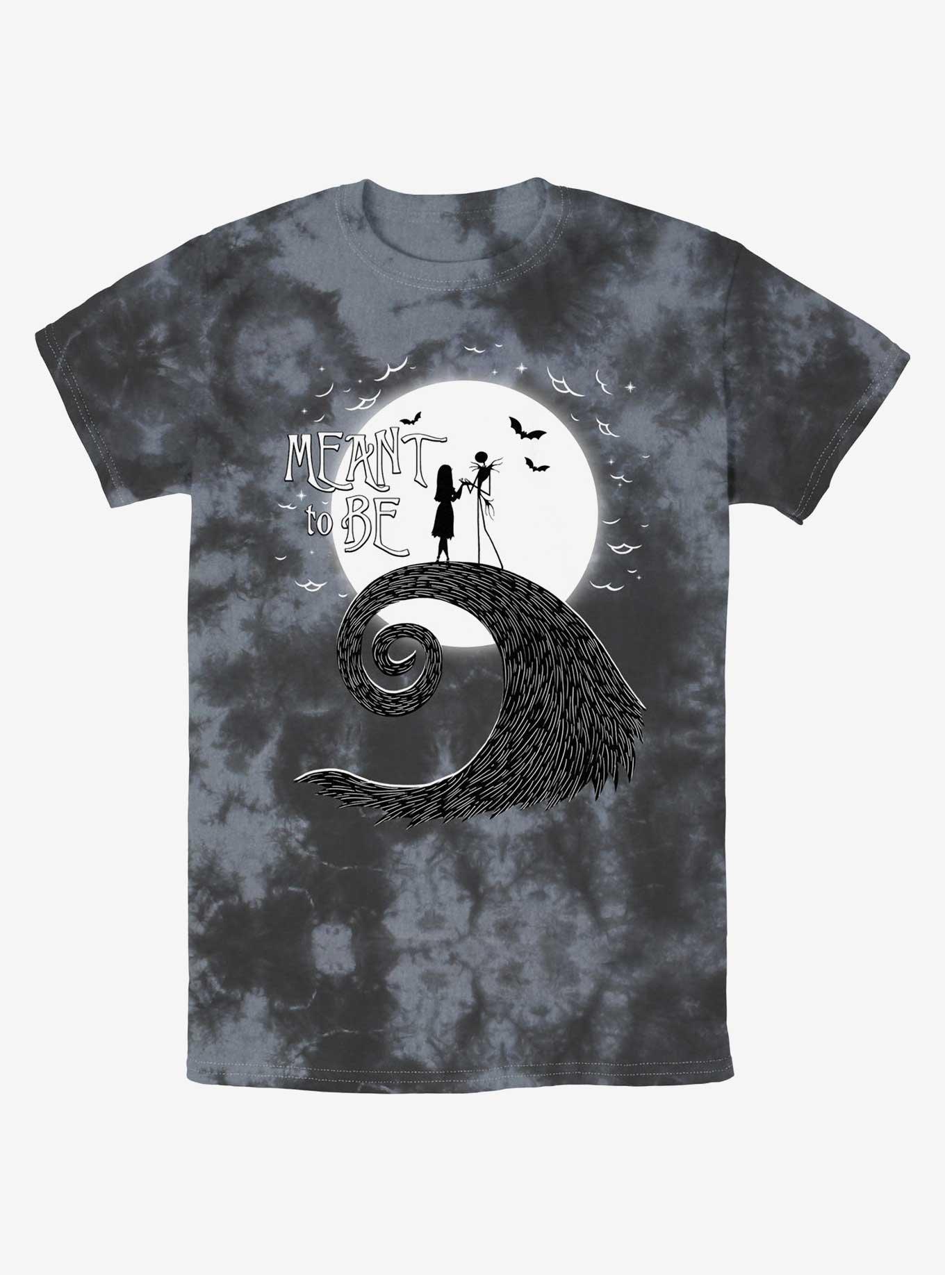 Disney The Nightmare Before Christmas Jack and Sally Meant To Be Tie-Dye T-Shirt, BLKCHAR, hi-res