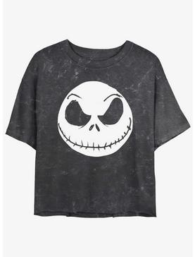 Disney The Nightmare Before Christmas Big Face Jack Mineral Wash Womens Crop T-Shirt, , hi-res