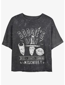 Disney The Nightmare Before Christmas Boogie's Boys Mineral Wash Womens Crop T-Shirt, , hi-res