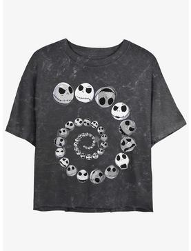 Disney The Nightmare Before Christmas Jack Emotions Spiraling Mineral Wash Womens Crop T-Shirt, , hi-res
