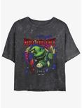 Disney The Nightmare Before Christmas Oogie Boogie Dice Mineral Wash Womens Crop T-Shirt, BLACK, hi-res