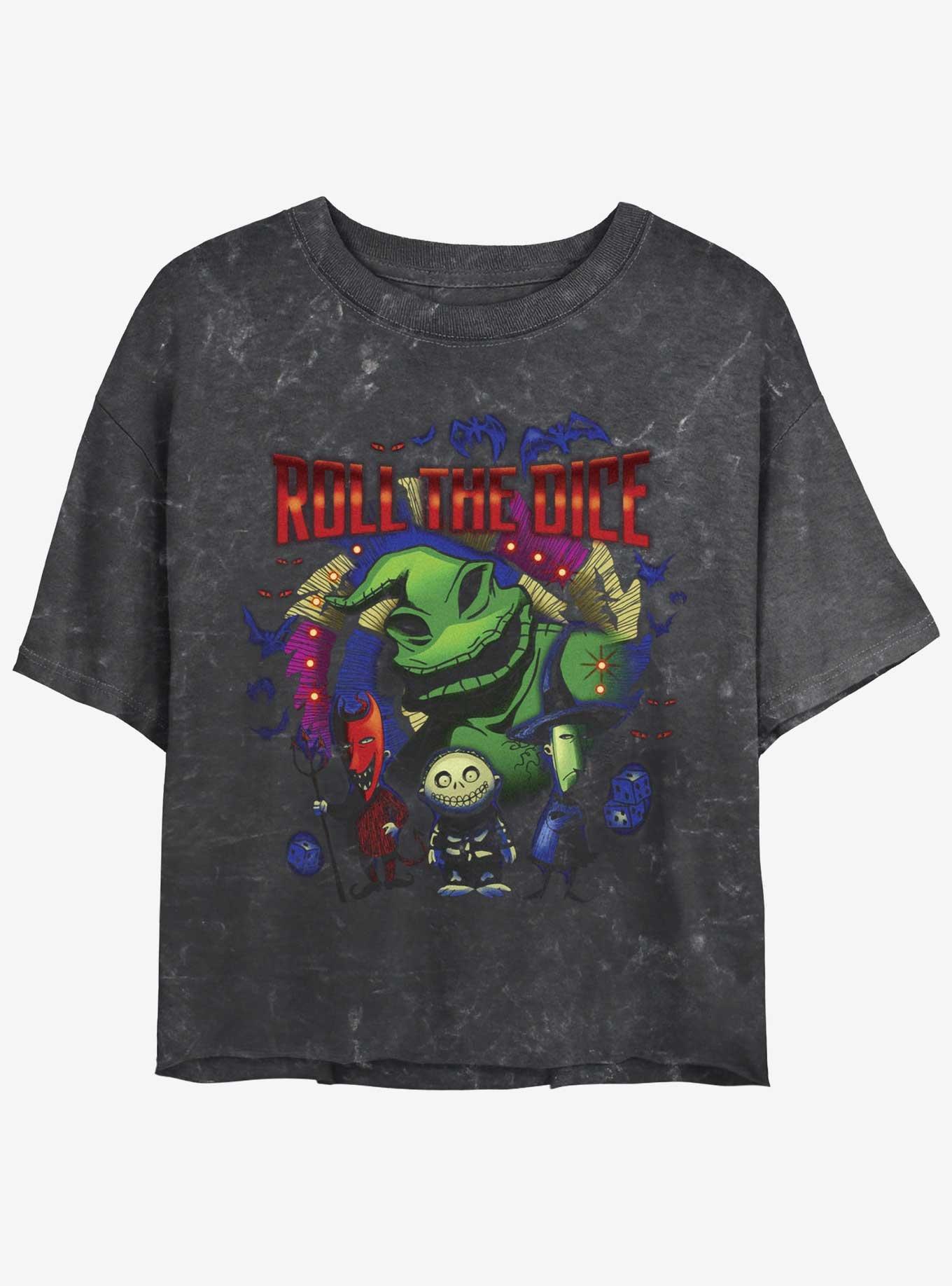 Disney The Nightmare Before Christmas Oogie Boogie Dice Mineral Wash Womens Crop T-Shirt, , hi-res