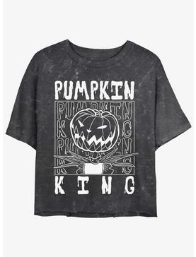 Plus Size Disney The Nightmare Before Christmas Jack Pumpkin King Mineral Wash Womens Crop T-Shirt, , hi-res