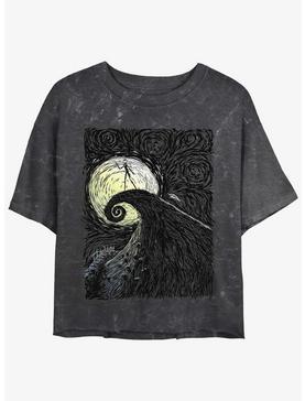 Disney The Nightmare Before Christmas Jack On Spiral Hill Mineral Wash Womens Crop T-Shirt, , hi-res