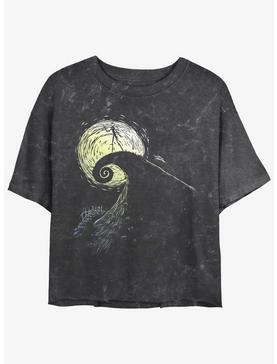 Plus Size Disney The Nightmare Before Christmas Jack On Spiral Hill Mineral Wash Womens Crop T-Shirt, , hi-res