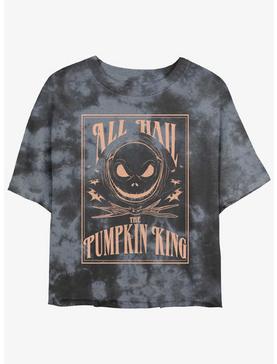 Plus Size Disney The Nightmare Before Christmas Hail Jack The Pumpkin King Tie-Dye Womens Crop T-Shirt, , hi-res