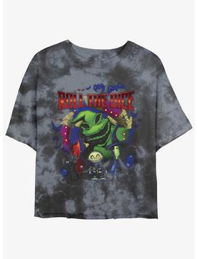 Plus Size Disney The Nightmare Before Christmas Oogie Boogie Dice Tie-Dye Womens Crop T-Shirt, , hi-res