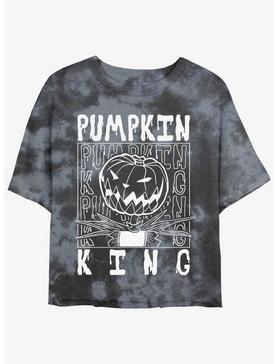 Plus Size Disney The Nightmare Before Christmas Jack Pumpkin King Tie-Dye Womens Crop T-Shirt, , hi-res