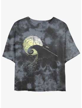 Disney The Nightmare Before Christmas Jack On Spiral Hill Tie-Dye Womens Crop T-Shirt, , hi-res