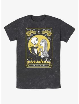 Plus Size Disney The Nightmare Before Christmas The Lovers Tarot Card Mineral Wash T-Shirt, , hi-res