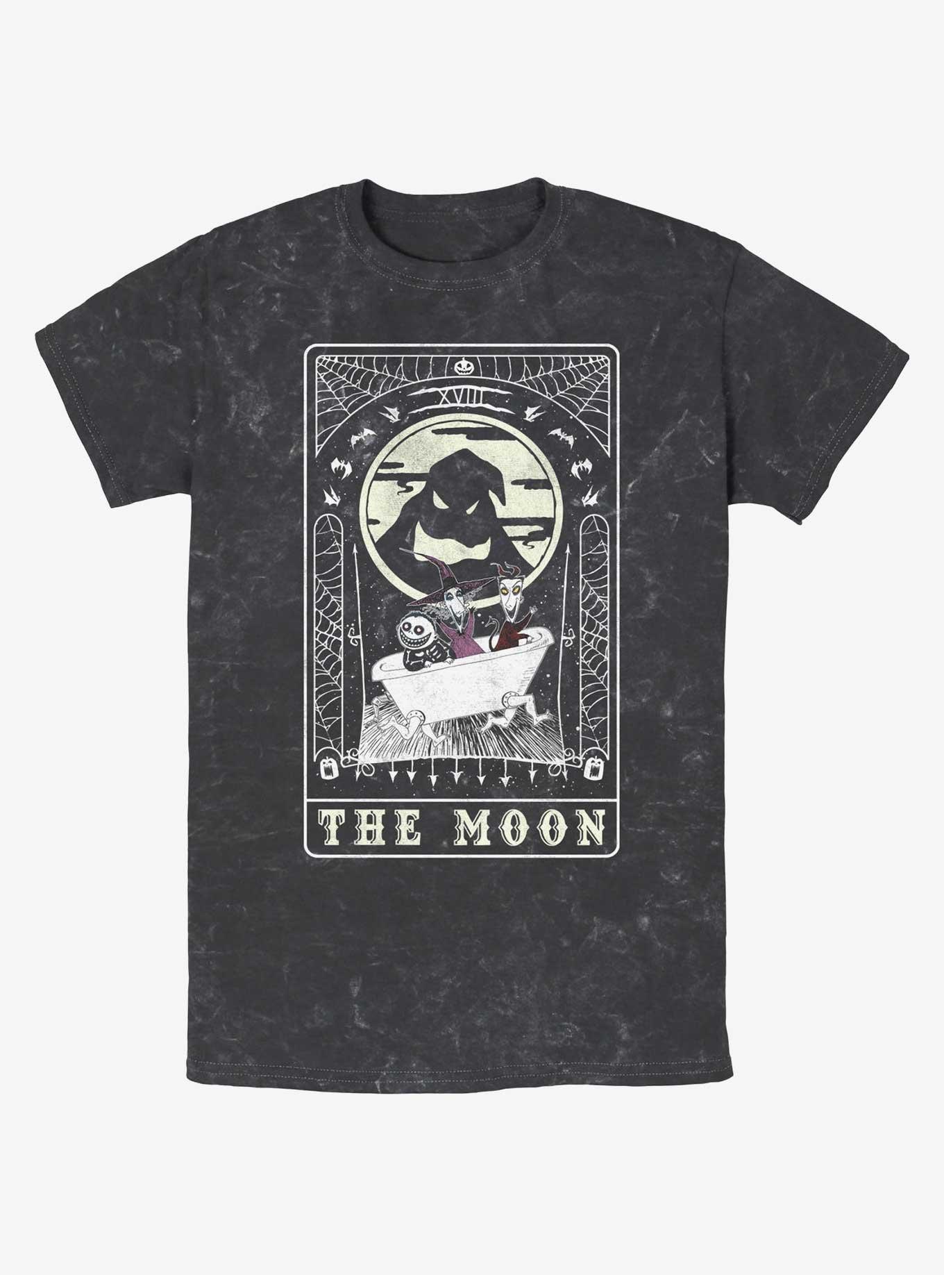 Disney The Nightmare Before Christmas The Moon Tarot Card Mineral Wash T-Shirt