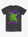 Disney The Nightmare Before Christmas Oogie Boogie Christmas Mineral Wash T-Shirt, BLACK, hi-res