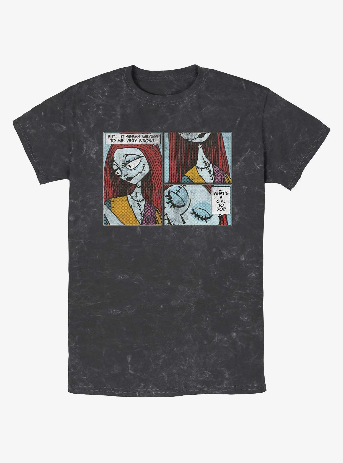 Disney The Nightmare Before Christmas Sally Comic Mineral Wash T-Shirt