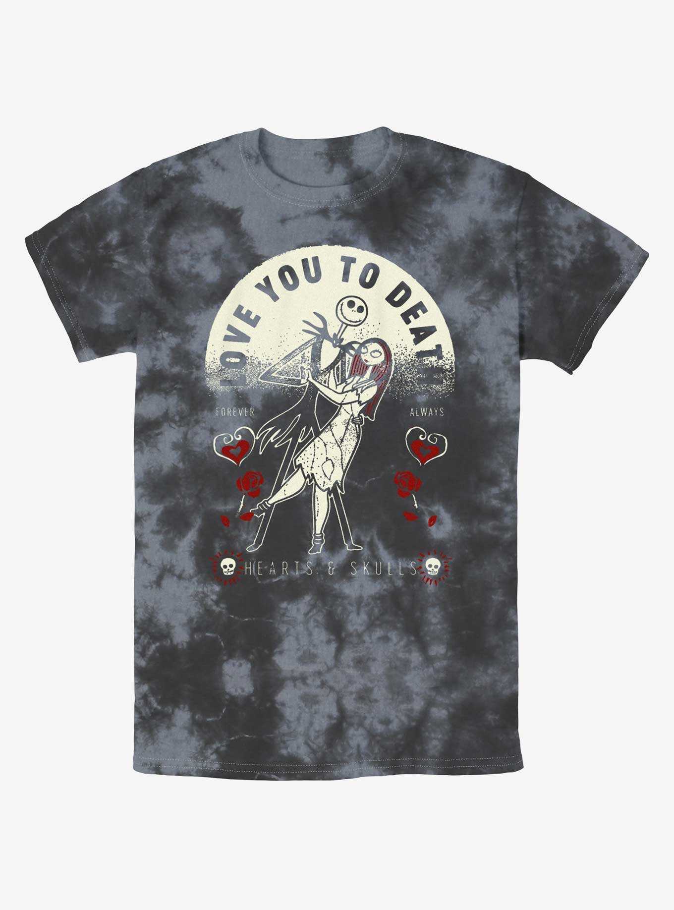 Disney The Nightmare Before Christmas Jack and Sally Love You To Death Tie-Dye T-Shirt, , hi-res