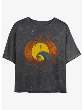 Plus Size Disney The Nightmare Before Christmas Pumpkin King Lament Mineral Wash Womens Crop T-Shirt, , hi-res