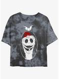 Disney The Nightmare Before Christmas Santa Jack Tie-Dye Womens Crop T-Shirt, BLKCHAR, hi-res