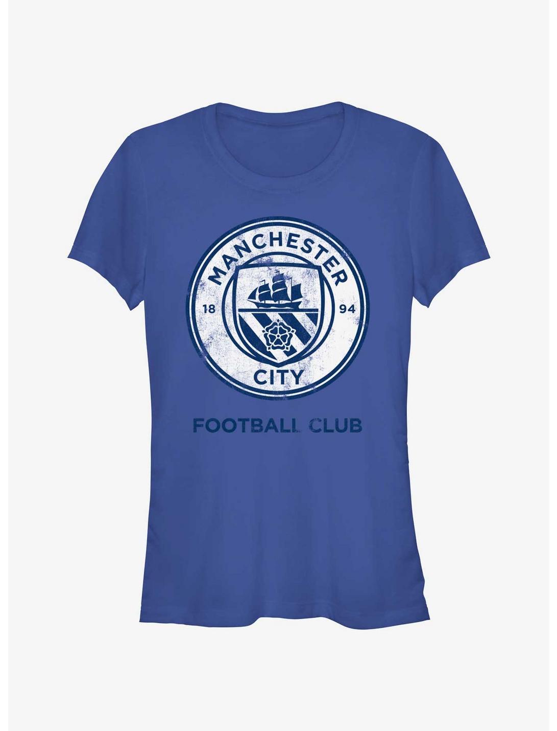 Premier League Manchester City F.C. Logo Girls T-Shirt, ROYAL, hi-res