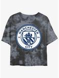 Premier League Manchester City F.C. Logo Tie-Dye Girls Crop T-Shirt, BLKCHAR, hi-res