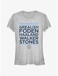 Premier League Manchester City F.C. Grealish, Foden, Haaland, Walker, and Stones Girls T-Shirt, ATH HTR, hi-res
