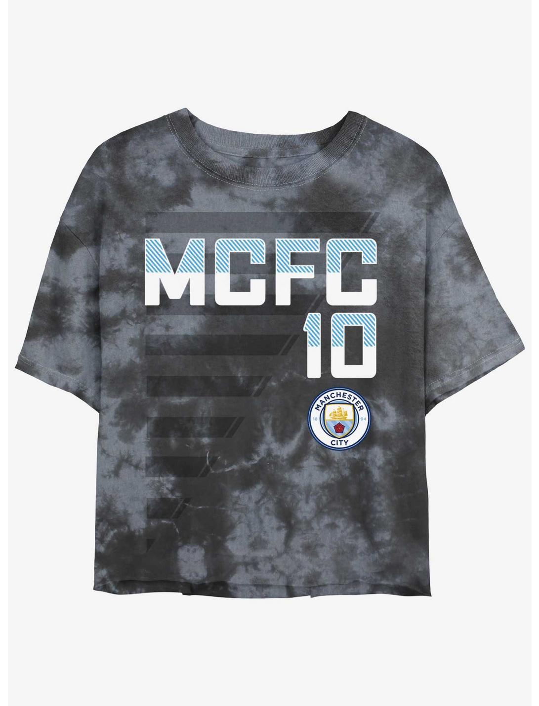 Premier League Manchester City F.C. On Field Tie-Dye Girls Crop T-Shirt, BLKCHAR, hi-res