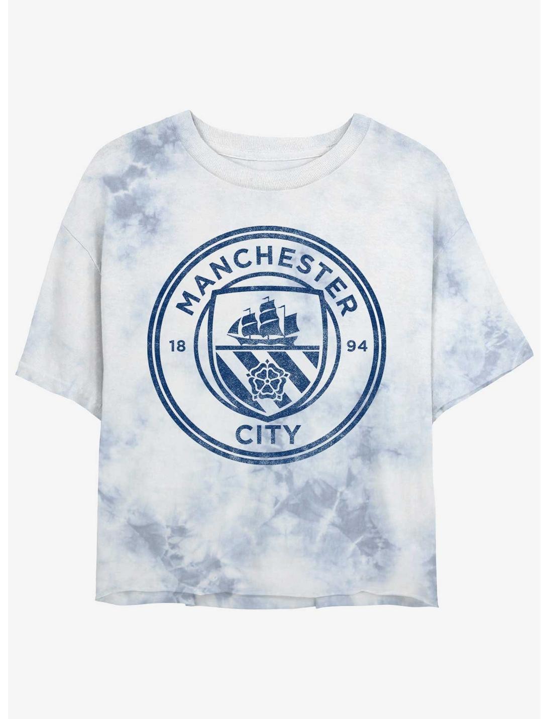 Premier League Manchester City F.C. On Field Tie-Dye Girls Crop T-Shirt, WHITEBLUE, hi-res