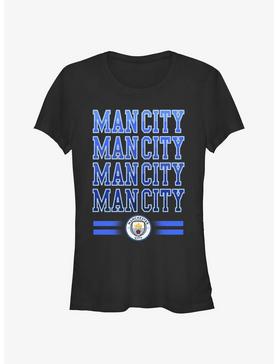 Premier League Manchester City F.C. Man City Text Stack Girls T-Shirt, , hi-res