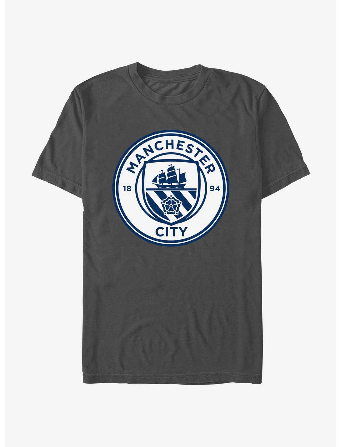 Premier League Manchester City F.C. Logo T-Shirt, CHARCOAL, hi-res