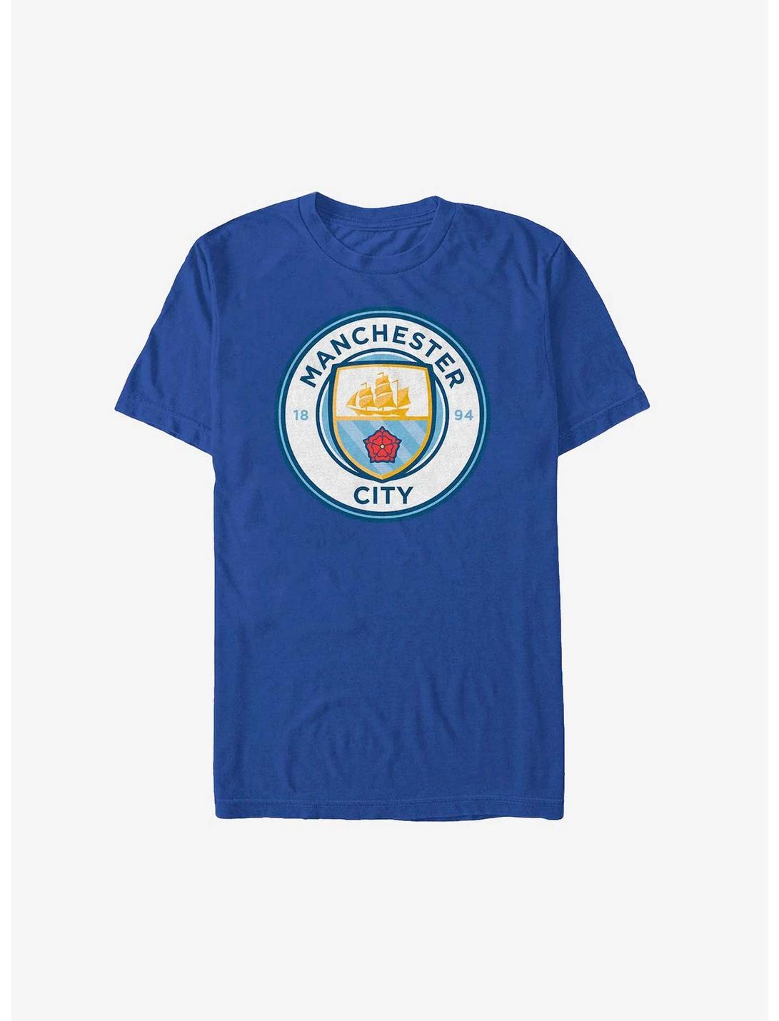 Premier League Manchester City F.C. Logo T-Shirt, ROYAL, hi-res