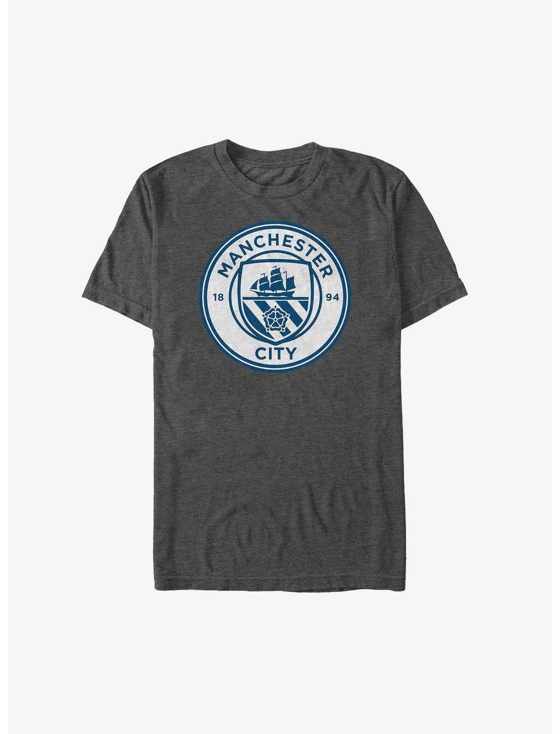 Premier League Manchester City F.C. Logo T-Shirt, CHAR HTR, hi-res