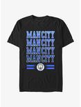Premier League Manchester City F.C. Man City Text Stack T-Shirt, BLACK, hi-res