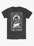 Disney The Nightmare Before Christmas The Moon Tarot Card Mineral Wash T-Shirt, BLACK, hi-res