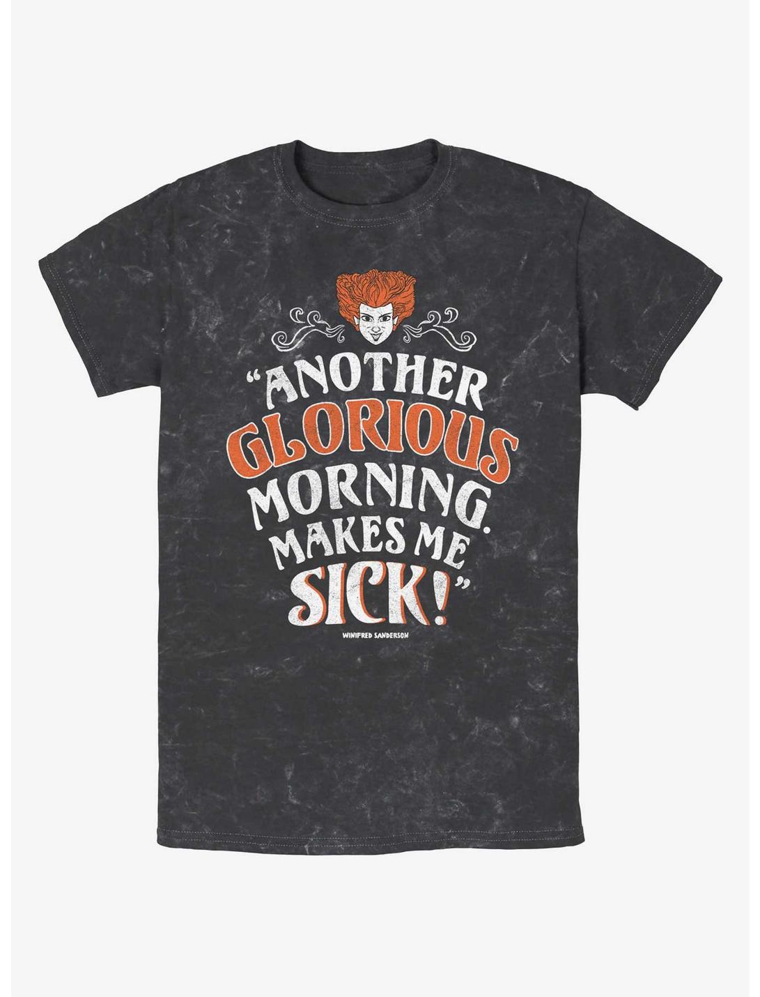Disney Hocus Pocus Winnie Another Glorious Morning Mineral Wash T-Shirt, BLACK, hi-res