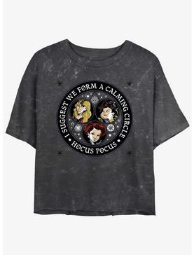 Disney Hocus Pocus Sanderson Sisters Calming Circle Mineral Wash Womens Crop T-Shirt, , hi-res