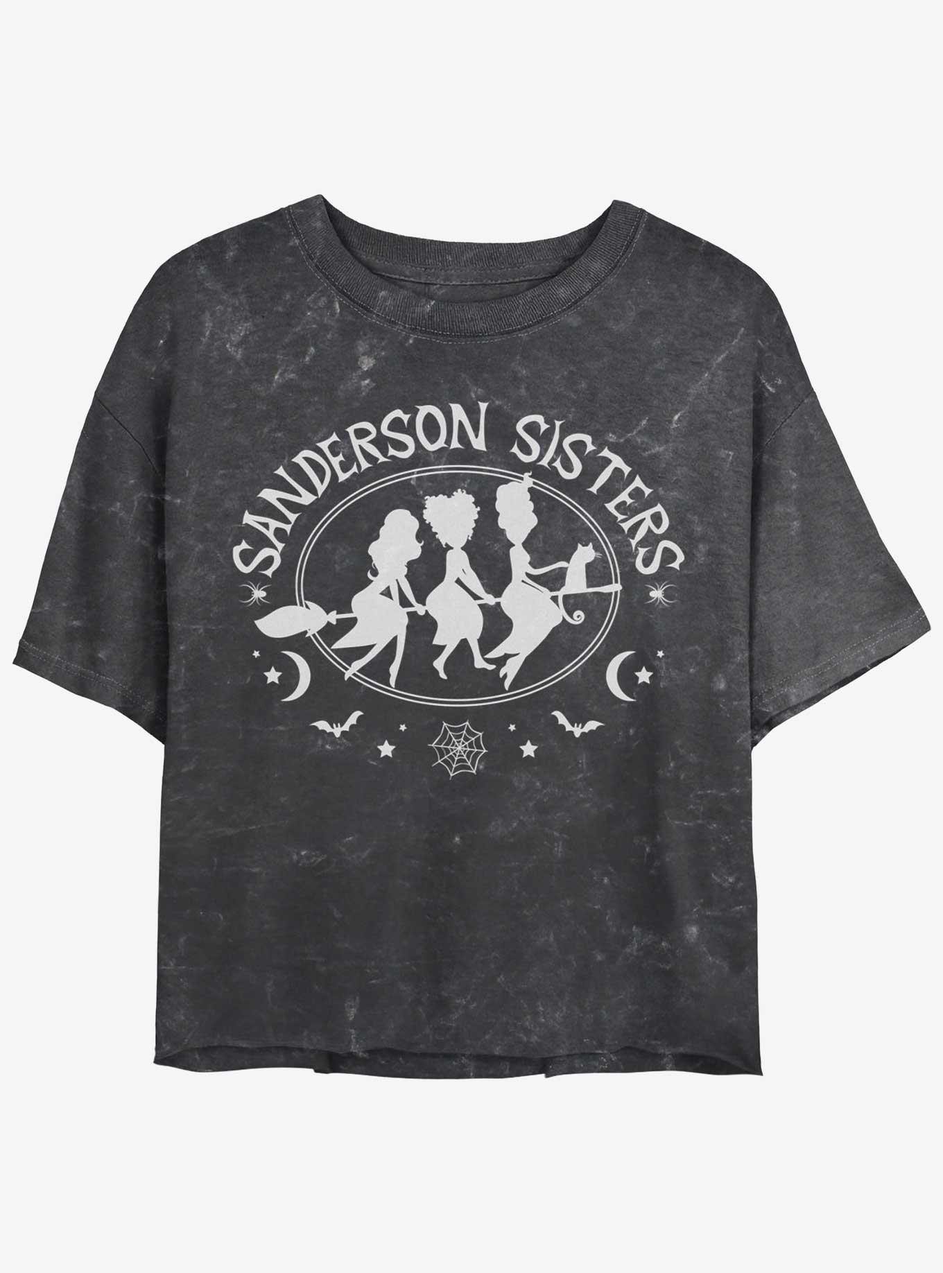 Disney Hocus Pocus Sanderson Bed and Breakfast Mineral Wash Womens Crop T-Shirt, BLACK, hi-res