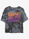 Disney Hocus Pocus Amuck, Amuck, Amuck! Tie-Dye Womens Crop T-Shirt, BLKCHAR, hi-res