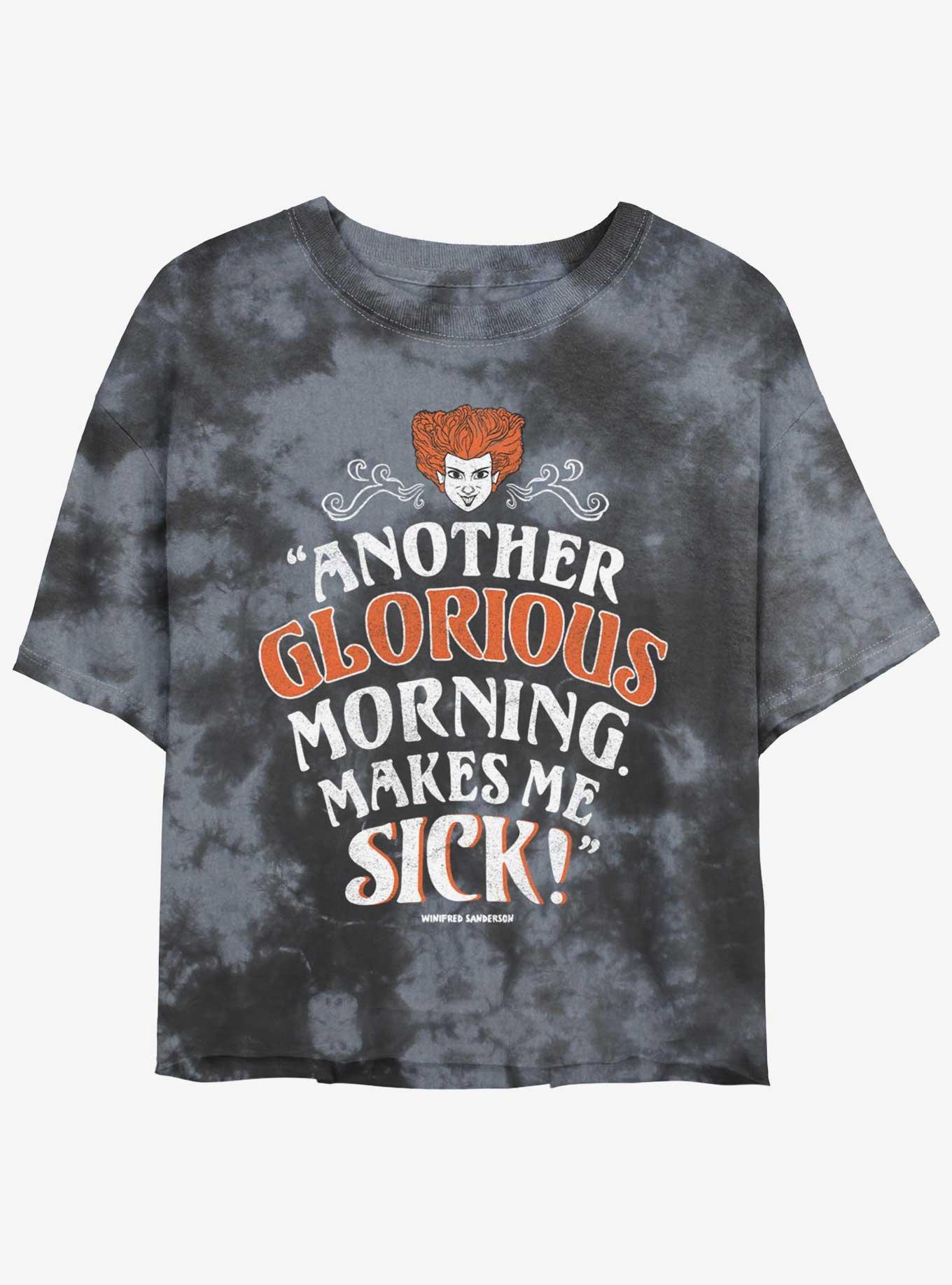 Disney Hocus Pocus Winnie Another Glorious Morning Tie-Dye Womens Crop T-Shirt, , hi-res