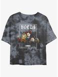 Disney Hocus Pocus The Sanderson Sisters Tie-Dye Womens Crop T-Shirt, BLKCHAR, hi-res