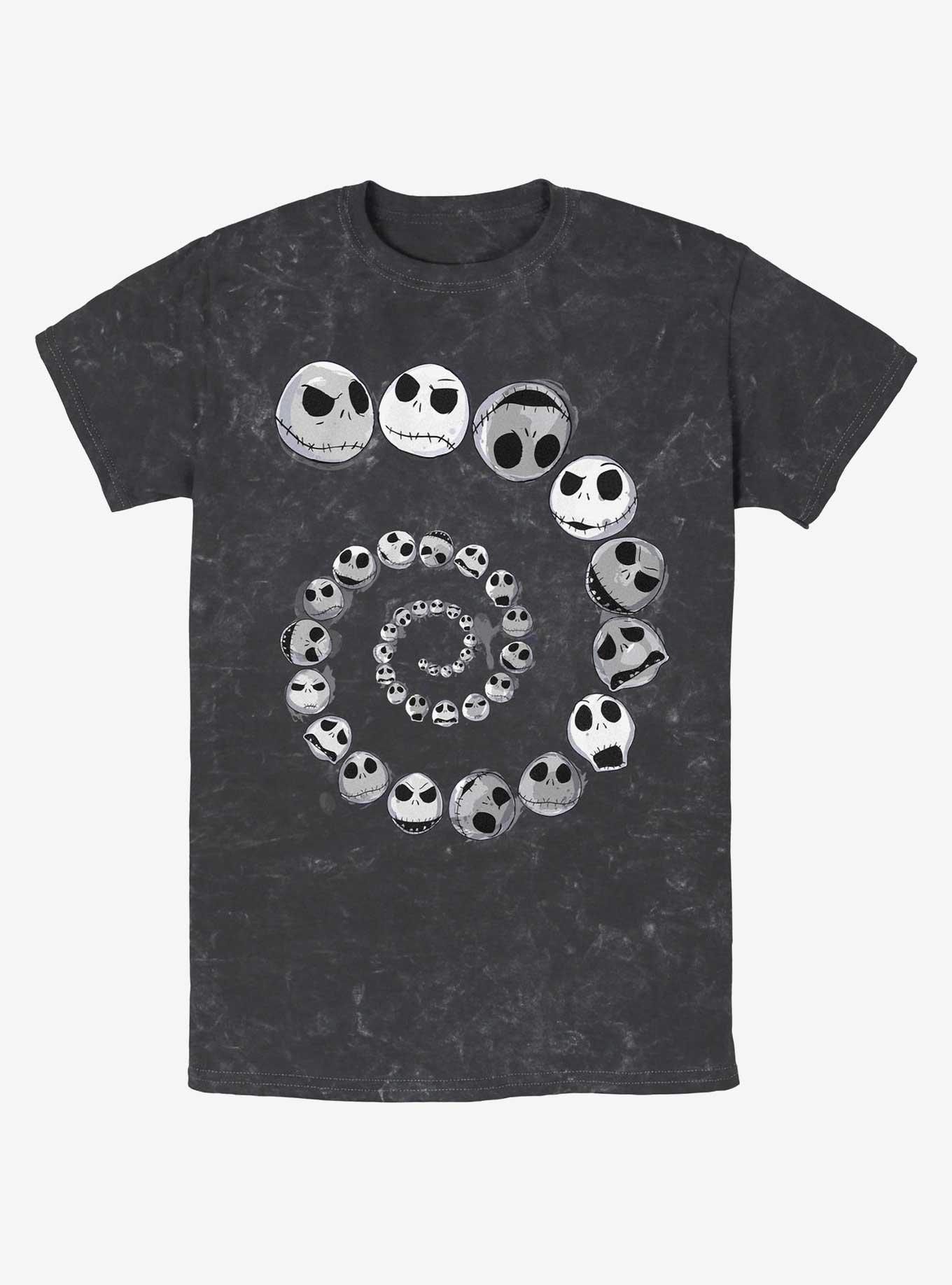 Disney The Nightmare Before Christmas Jack Emotions Spiraling Mineral Wash T-Shirt, BLACK, hi-res
