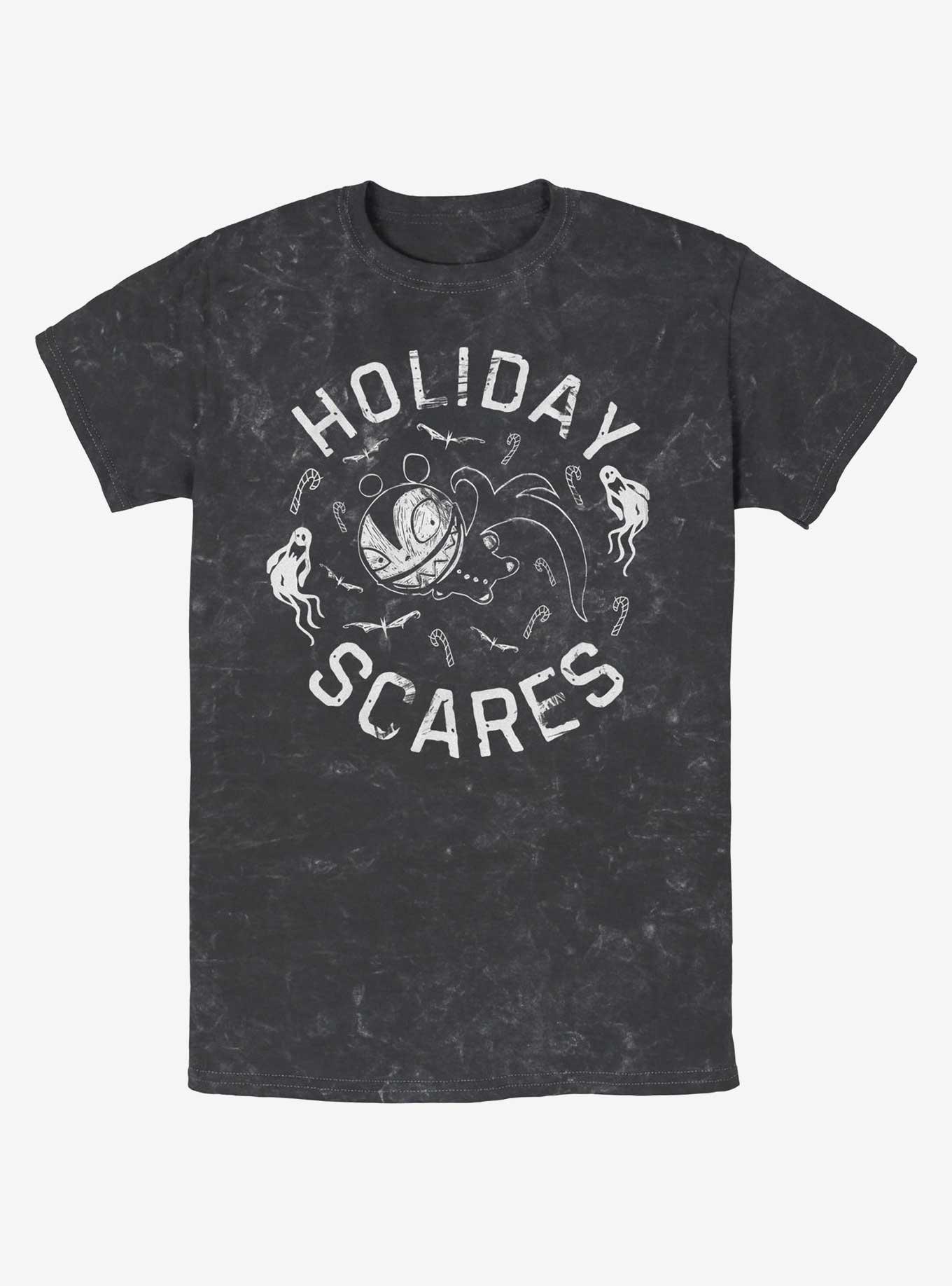 Disney The Nightmare Before Christmas Holiday Scares Vampire Teddy Mineral Wash T-Shirt, BLACK, hi-res