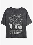 Disney The Nightmare Before Christmas Boogie's Boys Mineral Wash Womens Crop T-Shirt, BLACK, hi-res