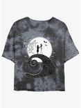 Disney The Nightmare Before Christmas Jack and Sally Meant To Be Tie-Dye Womens Crop T-Shirt, BLKCHAR, hi-res