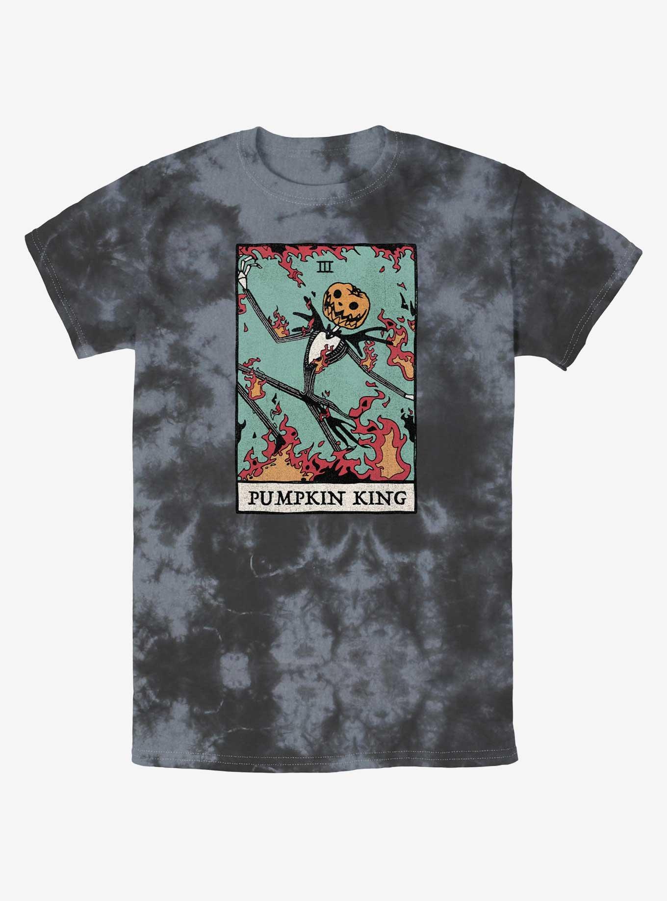 Disney The Nightmare Before Christmas Jack Pumpkin King Card Tie-Dye T-Shirt, BLKCHAR, hi-res