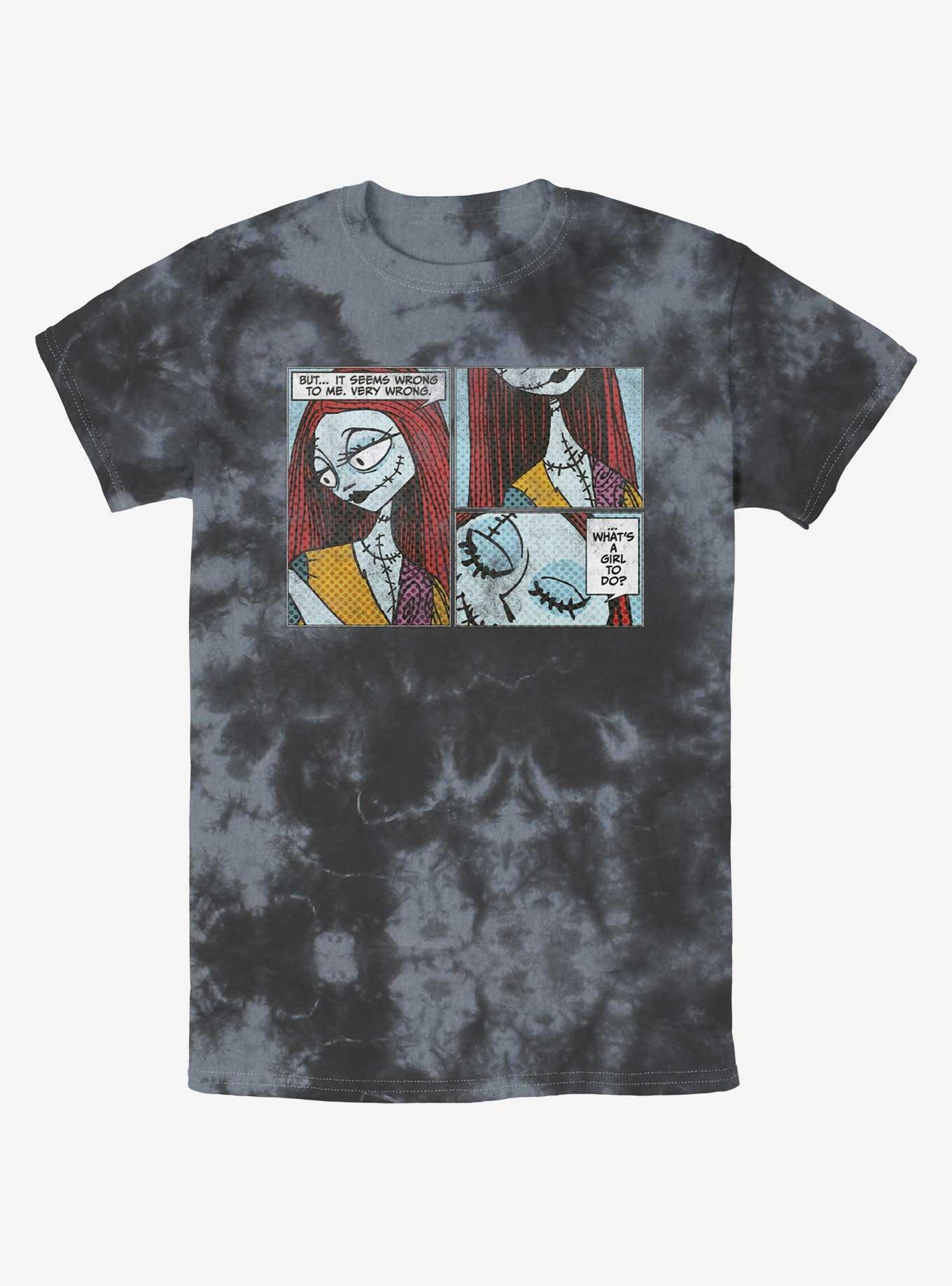 Disney The Nightmare Before Christmas Sally Comic Tie-Dye T-Shirt, BLKCHAR, hi-res