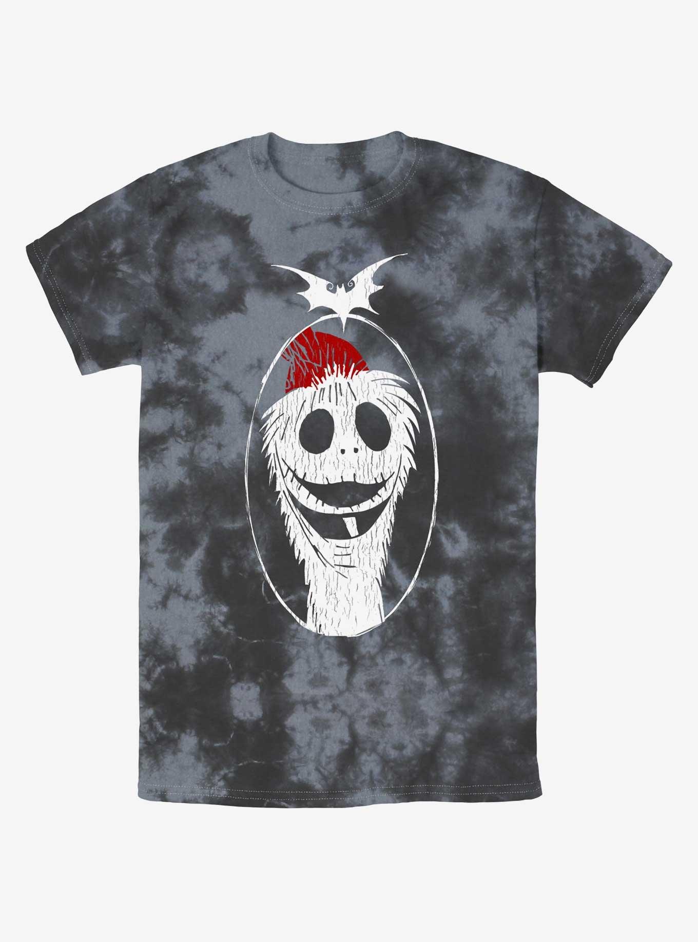 Disney The Nightmare Before Christmas Santa Jack Tie-Dye T-Shirt, BLKCHAR, hi-res view 1