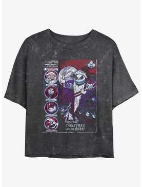 Disney The Nightmare Before Christmas First Nightmare Mineral Wash Womens Crop T-Shirt, , hi-res